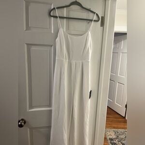 Lulu's White Bridal Jumpsuit
